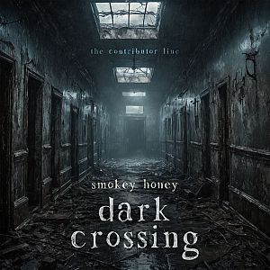 Pre Made Album Cover Shark a dark hallway with the words smokey honey dark crossing