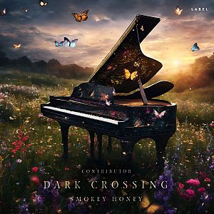 Pre Made Album Cover Dune a piano sitting in a field of flowers