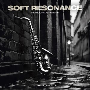 Pre Made Album Cover Baltic Sea a black and white photo of a saxophone leaning against a brick wall