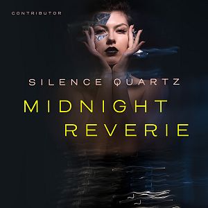 Pre Made Album Cover Shark A woman with metallic makeup and accessories poses with her hands on her face in a dark, abstract setting.