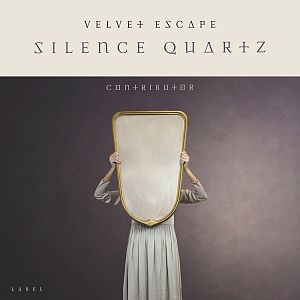 Pre Made Album Cover Emperor A person in a white dress holds a large shield-like object covering their face against a dark background.