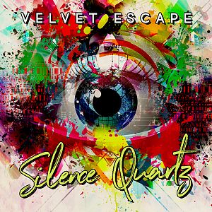 Pre Made Album Cover Celtic a poster with a colorful eye and the words, velvet escape