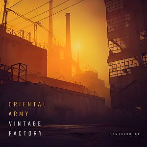 Pre Made Album Cover Fire Bush Industrial,  Sunset,  Factory,  Architecture