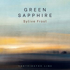 Pre Made Album Cover Kangaroo Abstract landscape with soft green, blue, and yellow hues, featuring the text 