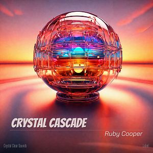 Pre Made Album Cover Matrix A multicolored, futuristic glass sphere with intricate details, set against a vibrant, glowing background.