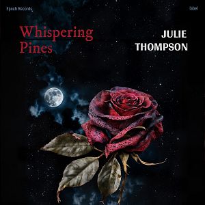 Pre Made Album Cover Woodsmoke A moonlit sky with a large red rose in the foreground.
