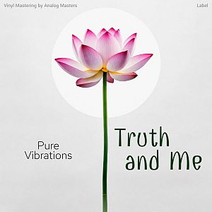 Pre Made Album Cover Bon Jour A single pink lotus flower against a light background with text overlay.