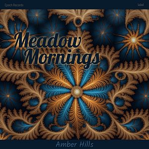 Pre Made Album Cover Mirage Intricate fractal design featuring spirals and feather-like patterns in shades of blue, gold, and brown.