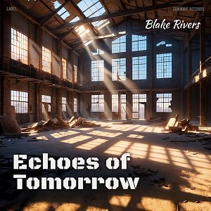 Pre Made Album Cover Akaroa Sunlit interior of an abandoned industrial building with large windows, scattered debris, and beams of light streaming in.