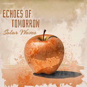 Pre Made Album Cover Cameo A surreal orange apple with shadows, set against a textured, abstract background. The image has a vintage, dreamy feel.