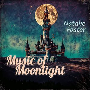 Pre Made Album Cover Ebony Clay castle,  moon,  night sky,  fantasy