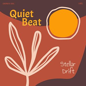 Pre Made Album Cover Crail Abstract design featuring a minimalist plant and a yellow circle on a warm-toned background.