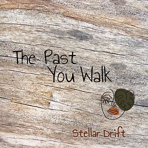 Pre Made Album Cover Silver Rust Wooden background with artistic text and illustration of a face.