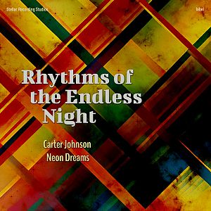 Pre Made Album Cover Graphite Geometric patterns with vibrant intersecting lines in shades of yellow, red, green, and blue. Text overlays in bold and smaller fonts.