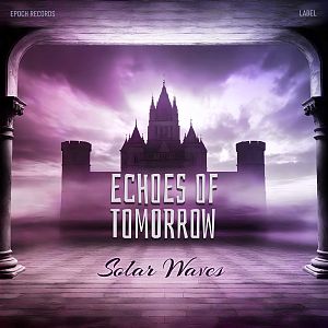 Pre Made Album Cover Trendy Pink A mystical castle shrouded in mist under a purple sky, framed by ancient pillars.