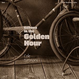 Pre Made Album Cover Eclipse Sepia-toned image of vintage bicycles resting on a wooden floor.