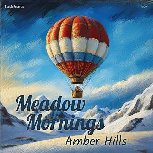 Pre Made Album Cover Wedgewood Colorful hot air balloon above snowy mountains under a blue sky.