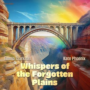 Pre Made Album Cover Gimblet A stone bridge spans a canyon under a colorful sky at sunset.