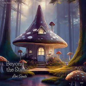 Pre Made Album Cover Ship Gray A whimsical mushroom house with glowing windows in a mystical forest setting.