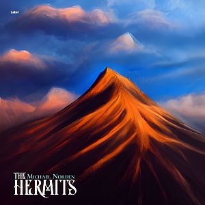 Pre Made Album Cover Tamarind a painting of a mountain with a blue sky in the background