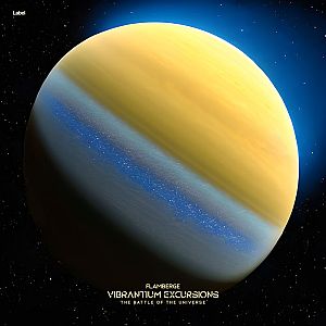 Pre Made Album Cover Mirage an artist's rendering of a planet with a yellow and blue ring