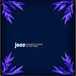 Pre Made Album Cover Deep Cove a blue frame with purple flowers on a dark blue background