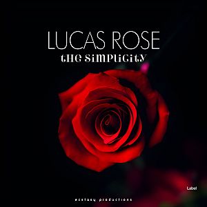 Pre Made Album Cover Gondola a single red rose with a black background