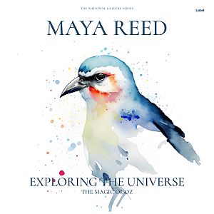 Pre Made Album Cover Gray Nurse a watercolor painting of a blue bird on a white background