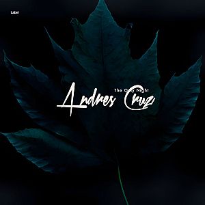 Pre Made Album Cover Ebony a green leaf with a black background