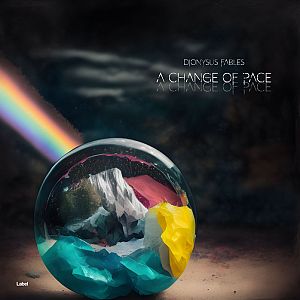 Pre Made Album Cover Shark a crystal ball with a rainbow in the background