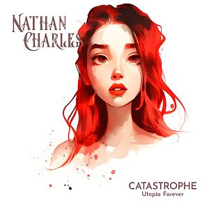 Pre Made Album Cover Champagne a painting of a woman with red hair