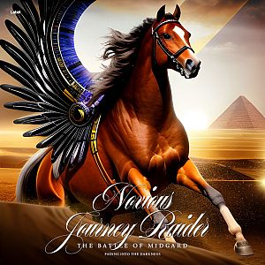 Pre Made Album Cover Brandy a painting of a horse with wings on its back