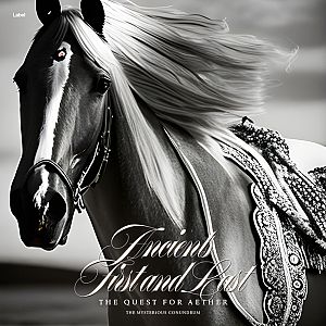 Pre Made Album Cover Tuatara a black and white photo of a horse