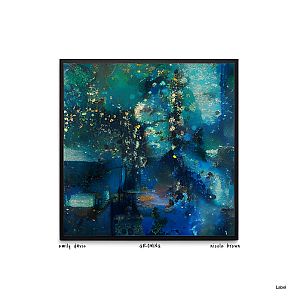 Pre Made Album Cover Blue Dianne a painting with blue and green colors