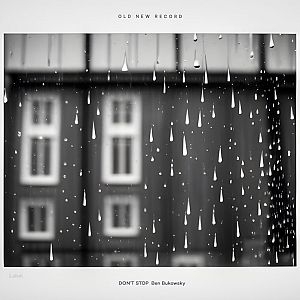 Pre Made Album Cover Quill Gray a black and white photo of rain falling on a window