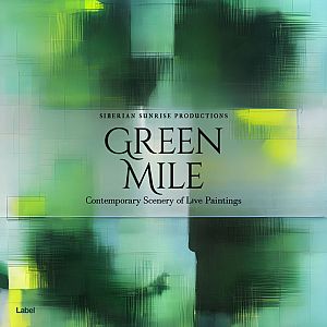 Pre Made Album Cover Bay Leaf an abstract painting of green and white squares