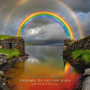 Pre Made Album Cover Shadow A vibrant rainbow stretches across a cloudy, brooding sky, reflecting Celtic music's range of emotions and its connection to Ireland's magical lore.
