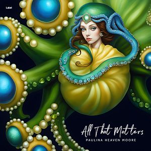 Pre Made Album Cover Green Kelp girl octopus hybrid with tentacles