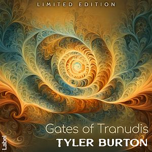Pre Made Album Cover Millbrook Vibrant fractal swirl with intricate, feather-like patterns in shades of orange, yellow, teal, and blue.