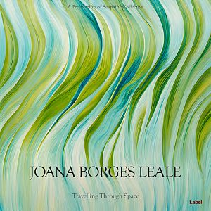 Pre Made Album Cover Spring Rain Abstract wavy patterns of green, blue, and white colors, reminiscent of flowing grass or water.