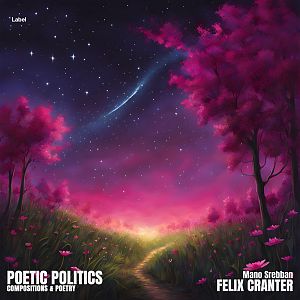 Pre Made Album Cover Livid Brown A dreamy, starry night sky with vivid pink trees and flowers along a winding path leading to a glowing horizon.