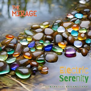 Pre Made Album Cover Regent Gray a crystal-clear stream flows over a bed of multicolored stones.